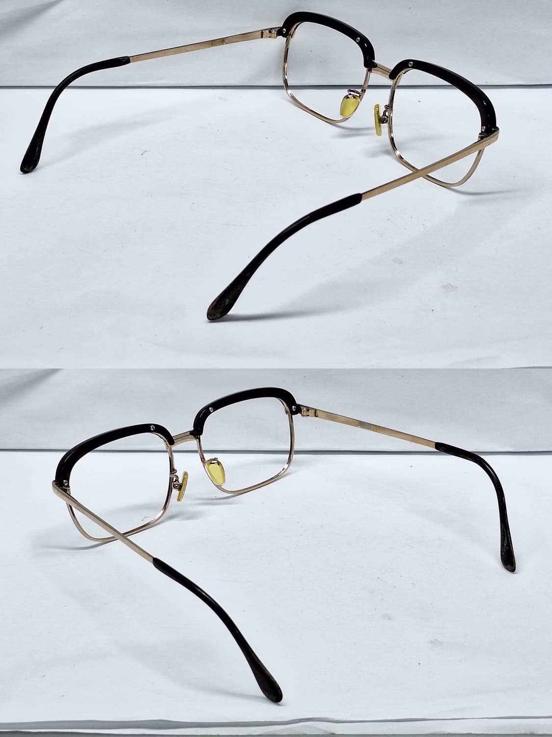 80s 일본 빈티지/ no.5117 브로우라인 하금테 안경테 50mm 상품이미지4