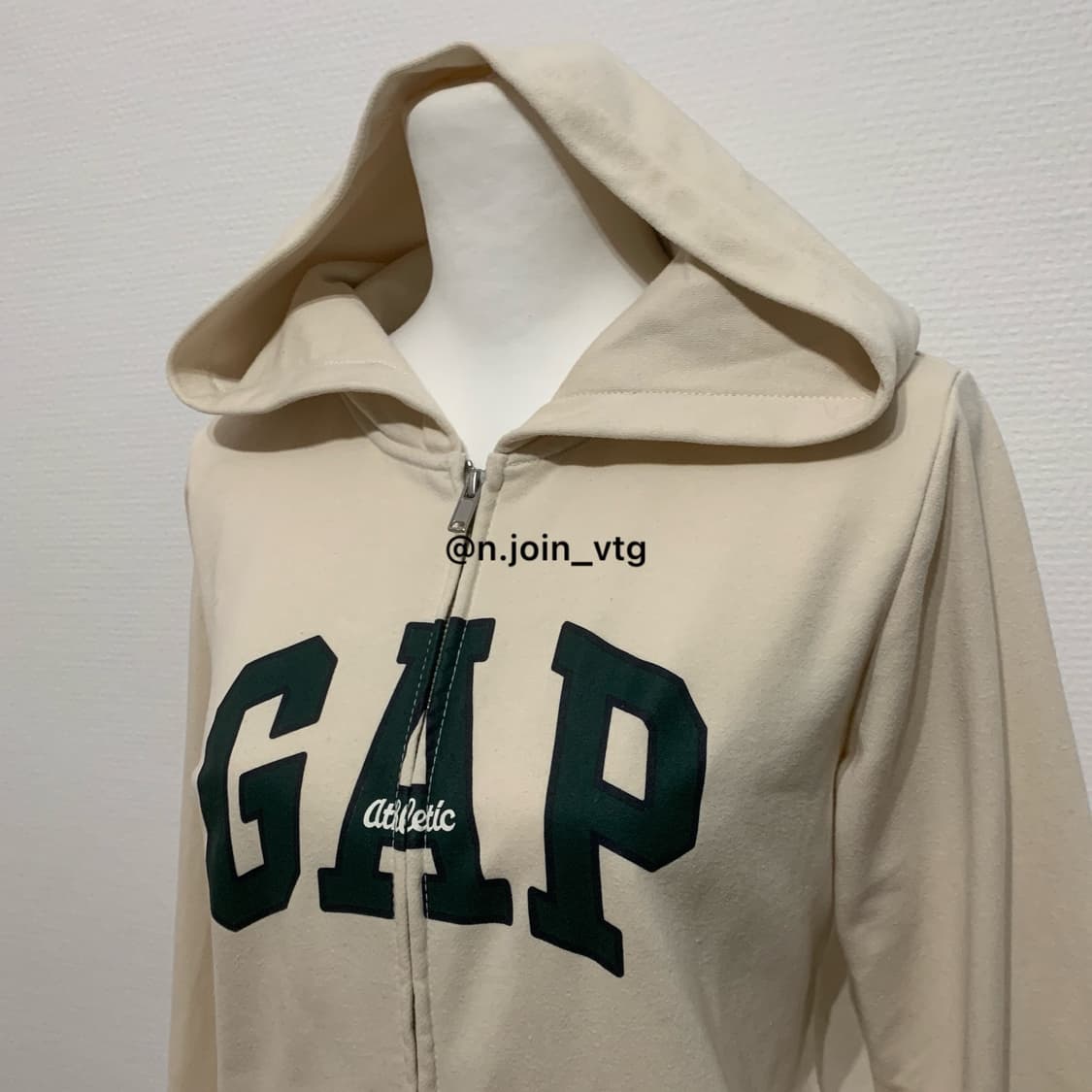갭 베이지 딥 그린 후드집업 상품이미지2