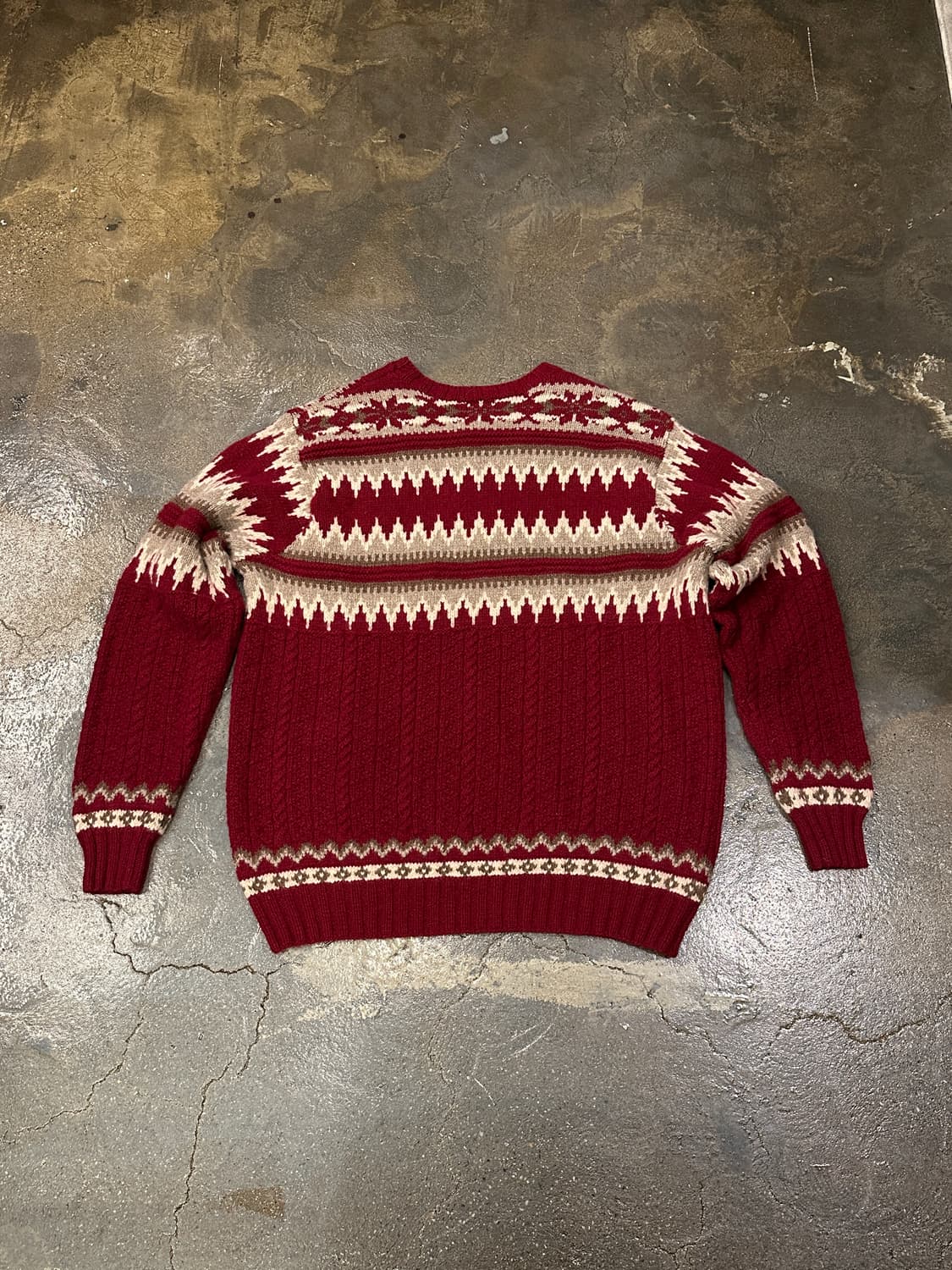 L.L.Bean 엘엘빈 램스울 크리스마스 패턴 니트 XXL 상품이미지2