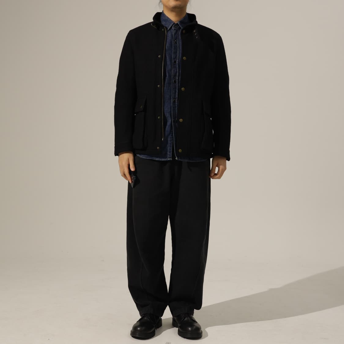 International gallery beams 울 하이넥 자켓 상품이미지10