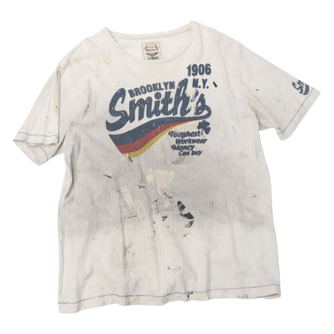 스미스아메리칸 빈티지 데미지 페인팅 와플 티셔츠 (LL) 상품이미지1