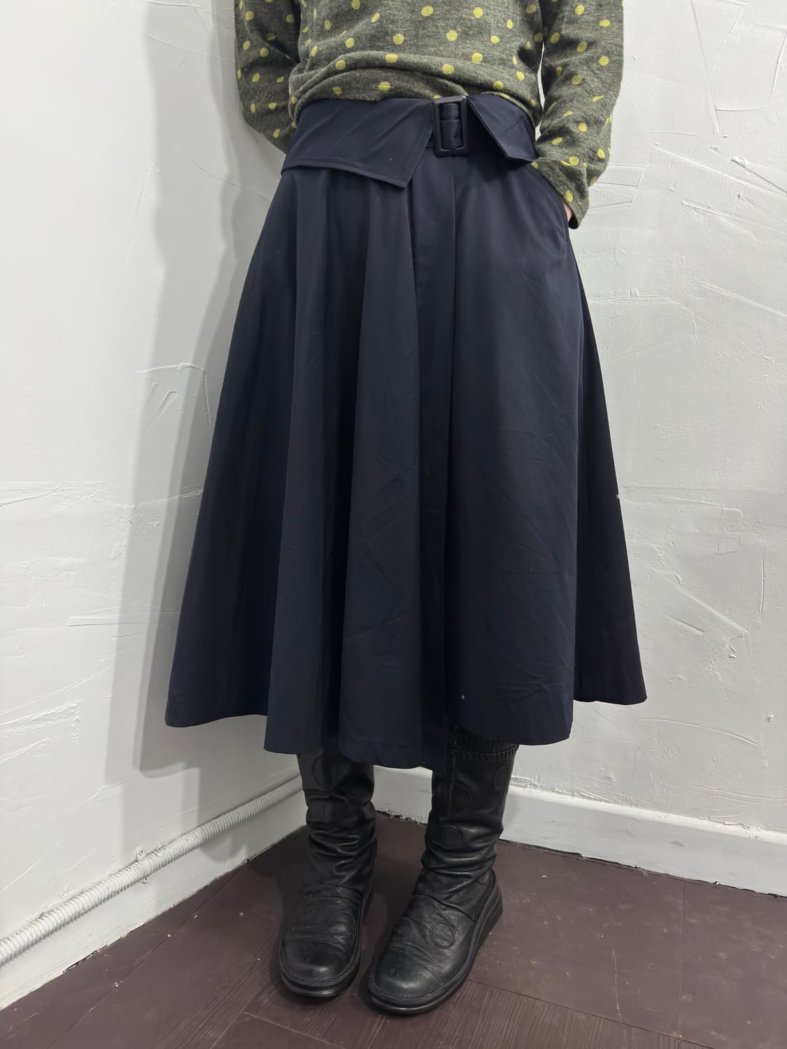 babylone buckle design skirt 상품이미지1