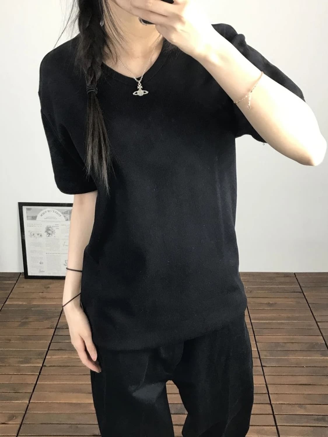 AVIREX Black V Neck Tee 상품이미지2