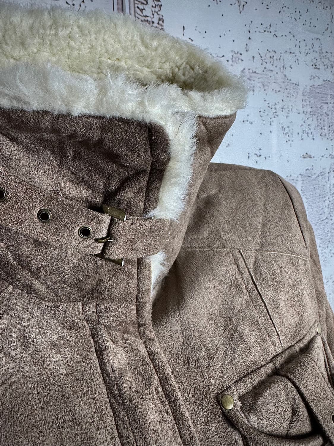 Vintage Brown Shearling Jacket 상품이미지5