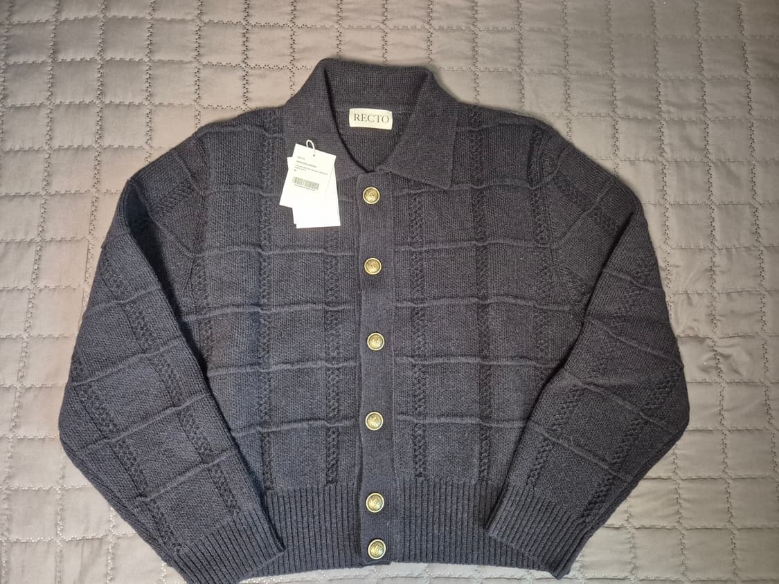 렉토 빈티지 버튼 카라 가디건 M 상품이미지1