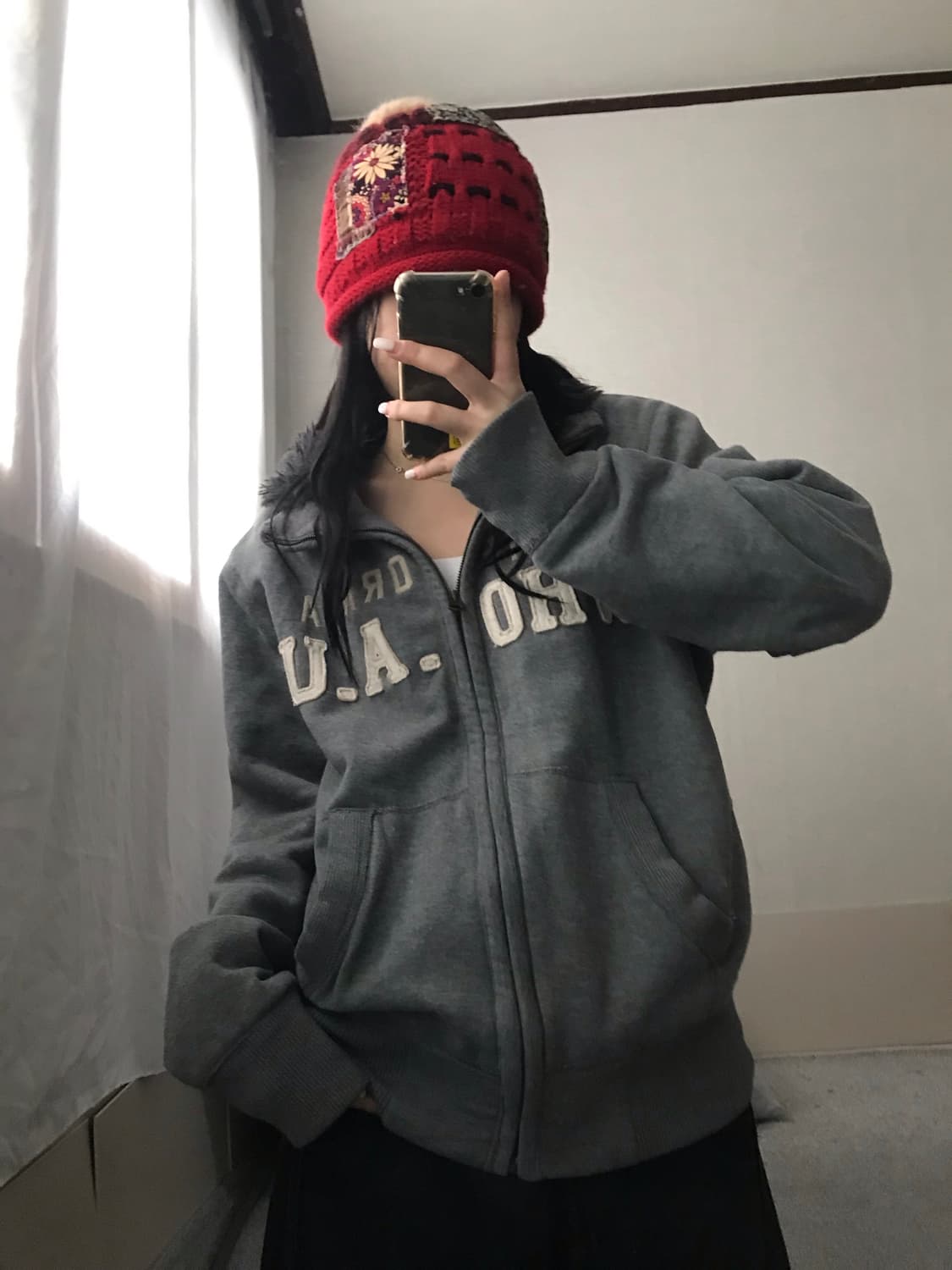 후아유 그레이 울프죠 집업 상품이미지7