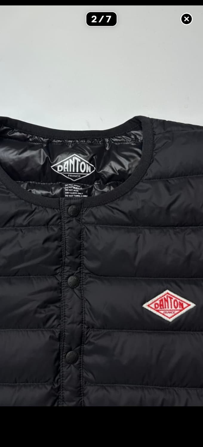 정품.단톤 여성 경량 패딩 검정 M사이즈 상품이미지3