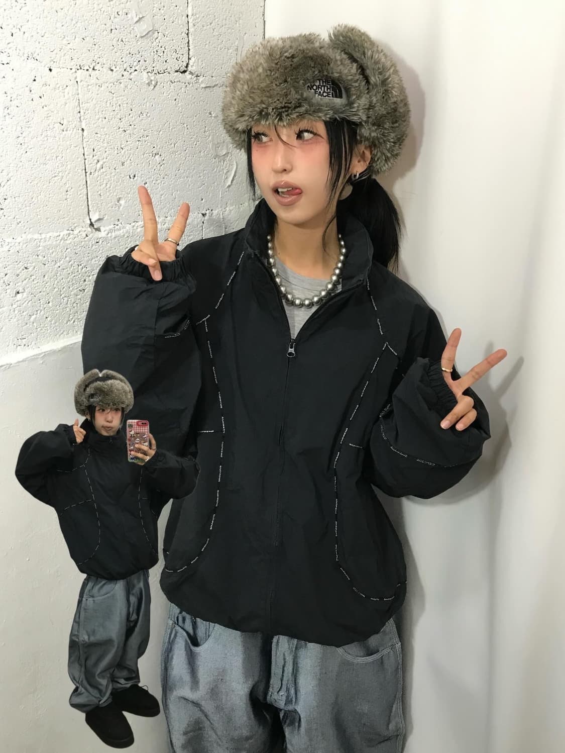 슈프림 로고 타이핑 후드 트랙 자켓 - 23Fw  상품이미지1