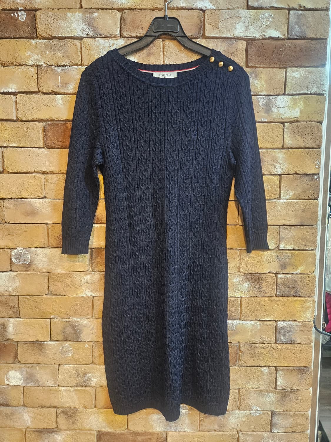 빈폴 꽈배기 니트 원피스 상품이미지1