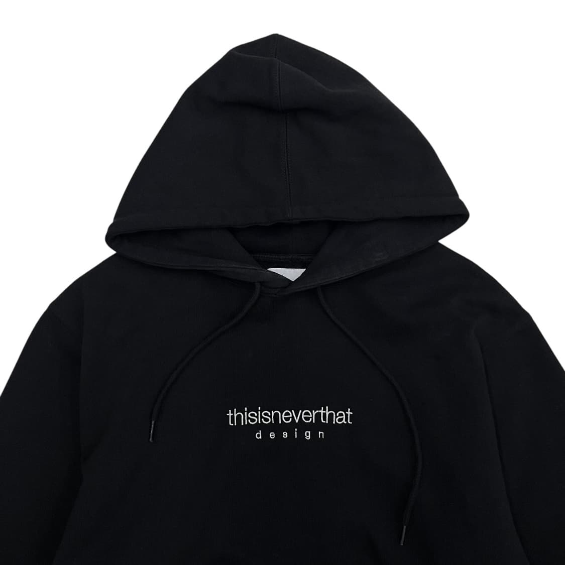 디스이즈네버댓 센터로고 블랙 후드 M 상품이미지4
