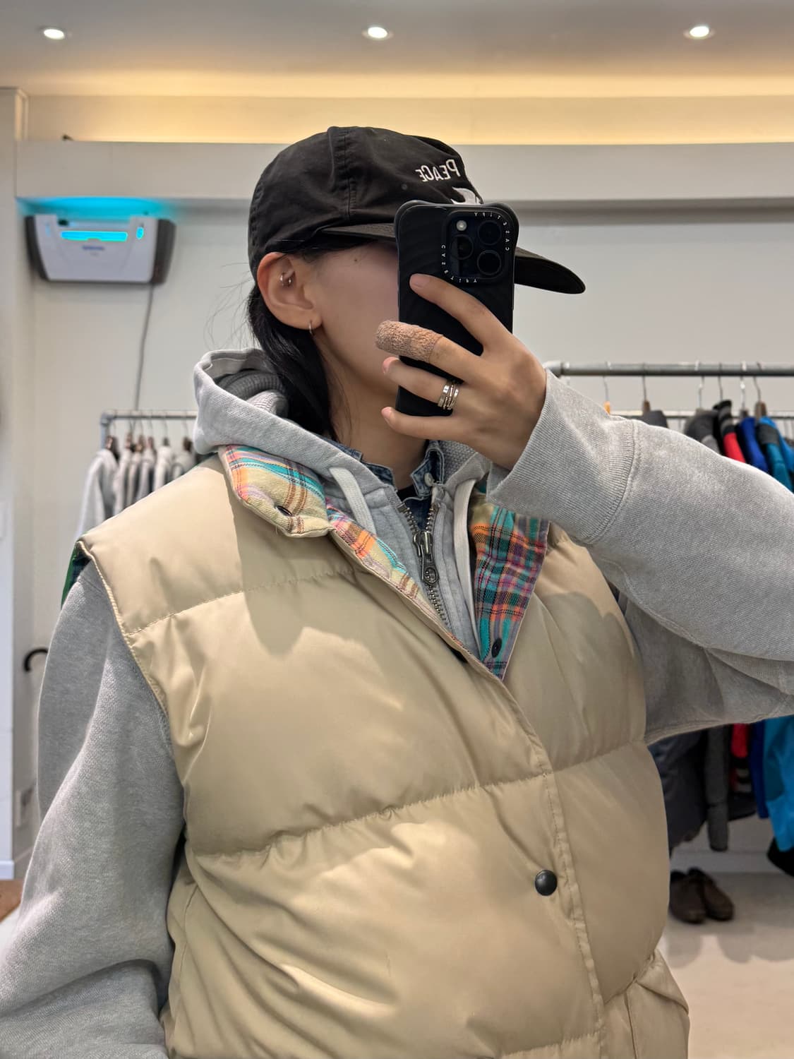 00s 스투시 컬러블록 다운 베스트 상품이미지6