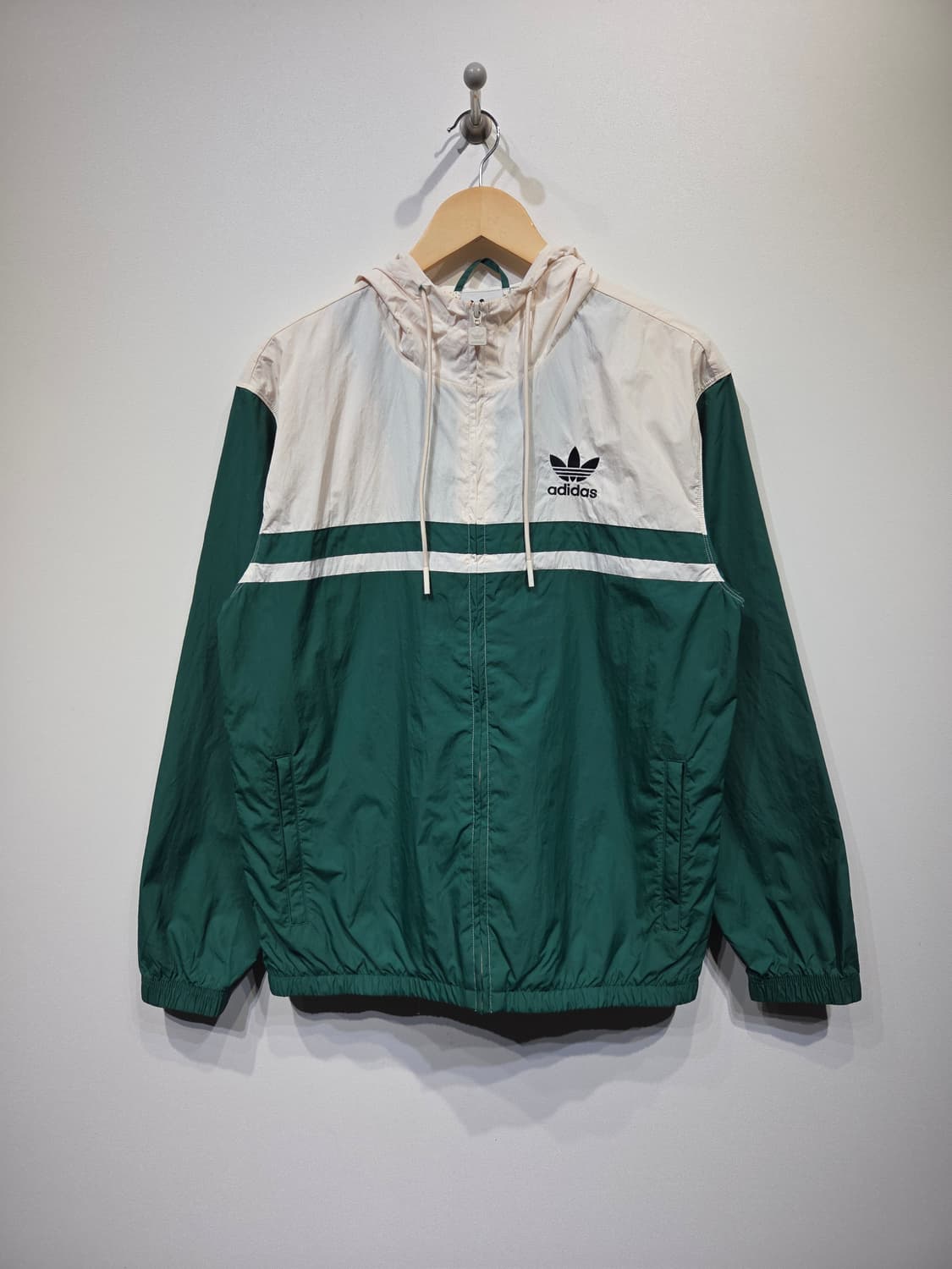 아디다스 오리지널스 컬러블록 윈드브레이커 그린 상품이미지2