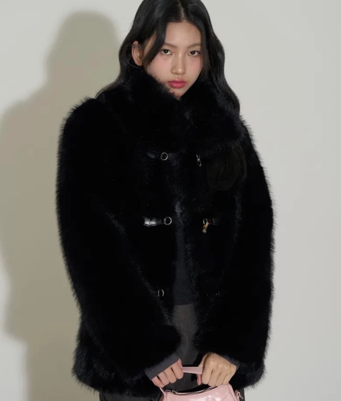 급처) 일리고 시어링 퍼 자켓 블랙 상품이미지1