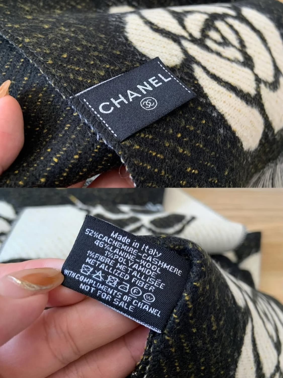 샤넬 캐시미어 머플러(양면) 상품이미지6