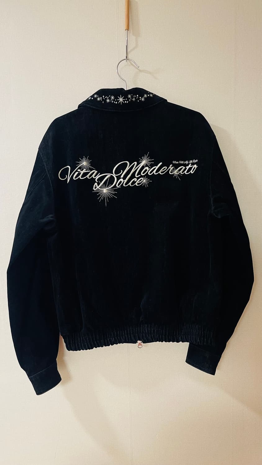 새상품) 디앤에스알 DNSR 엠브로이드 벨벳 데님 자켓 M 정가 249, 상품이미지8