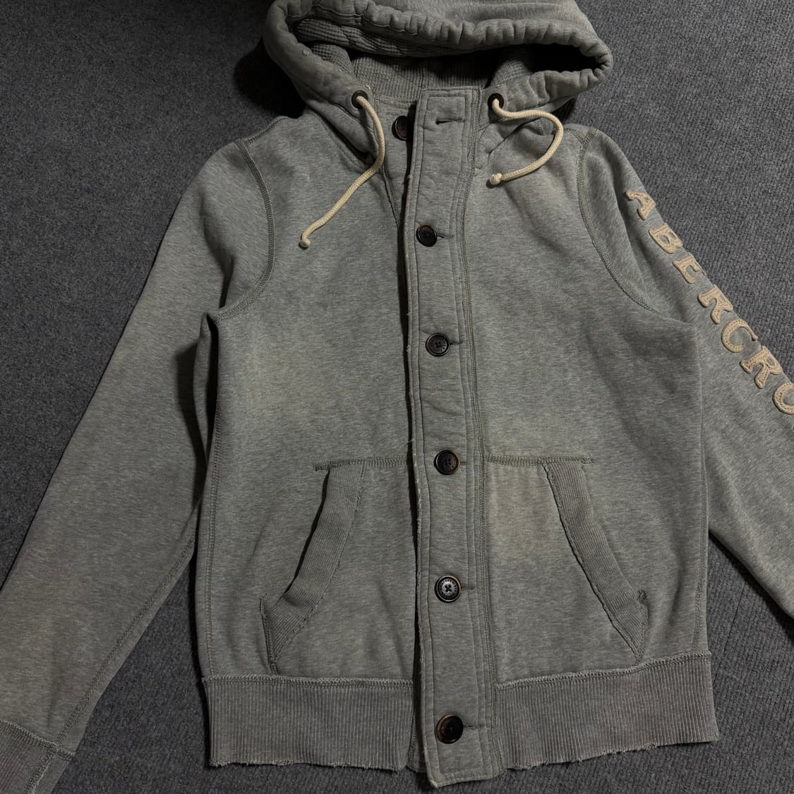 아베크롬비 그레이 후드집업 m 상품이미지2