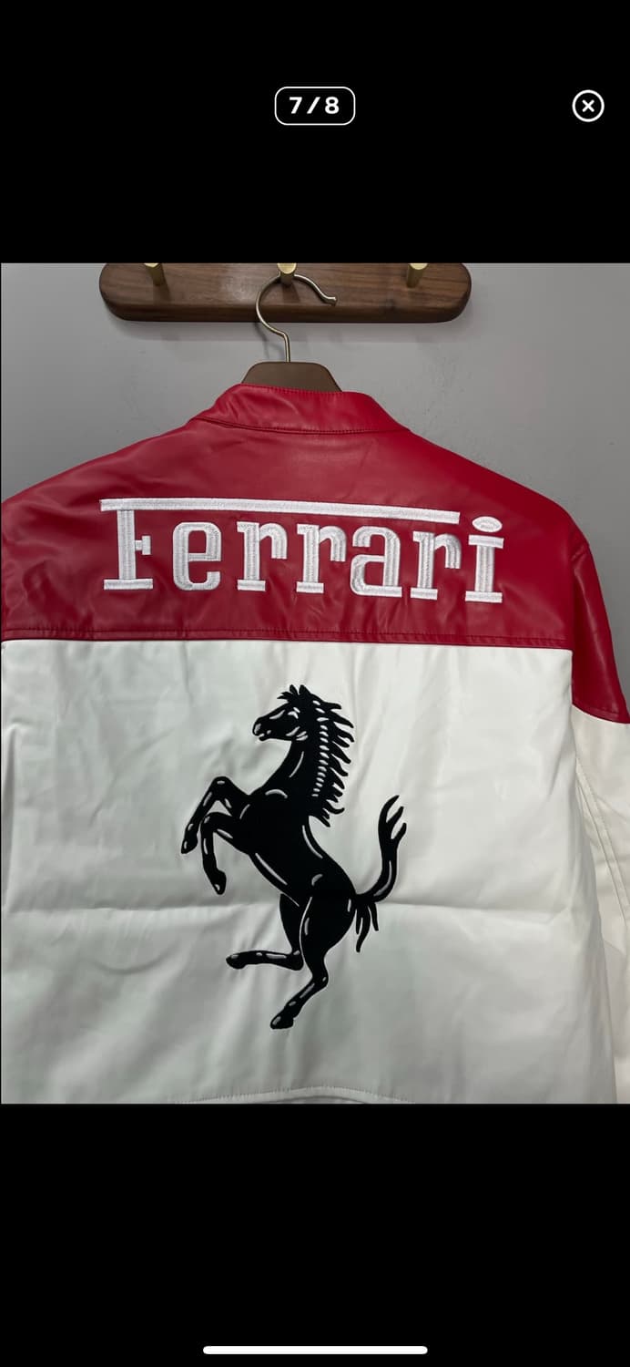페라리 F1 자수로고 레드 레더자켓 A3399 상품이미지7