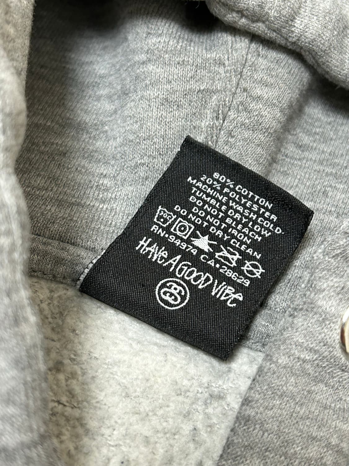 스투시 월드투어 그레이 후드집업 상품이미지7