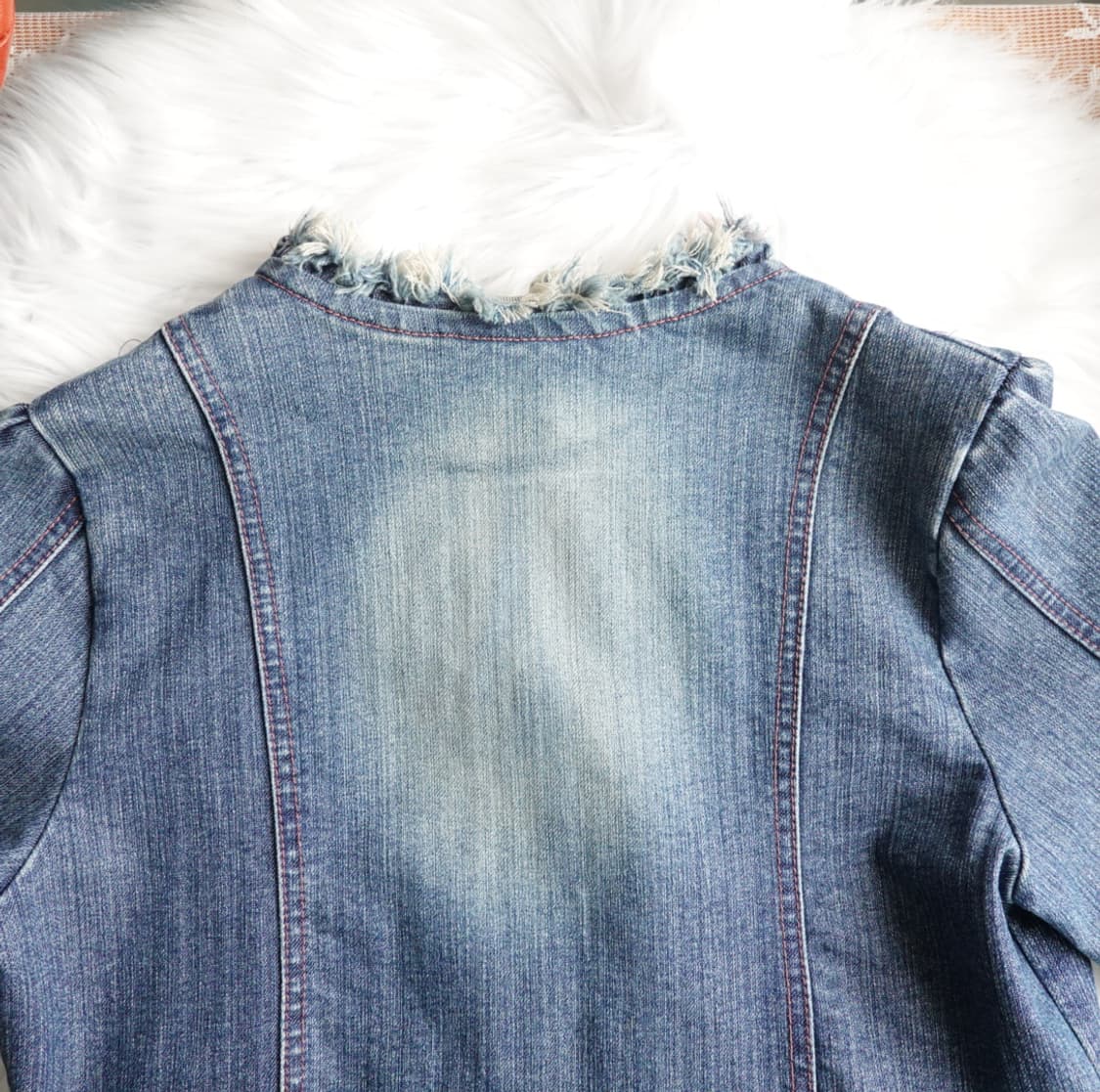빈티지 프린지 디테일 크롭 데님 자켓 1917 상품이미지9