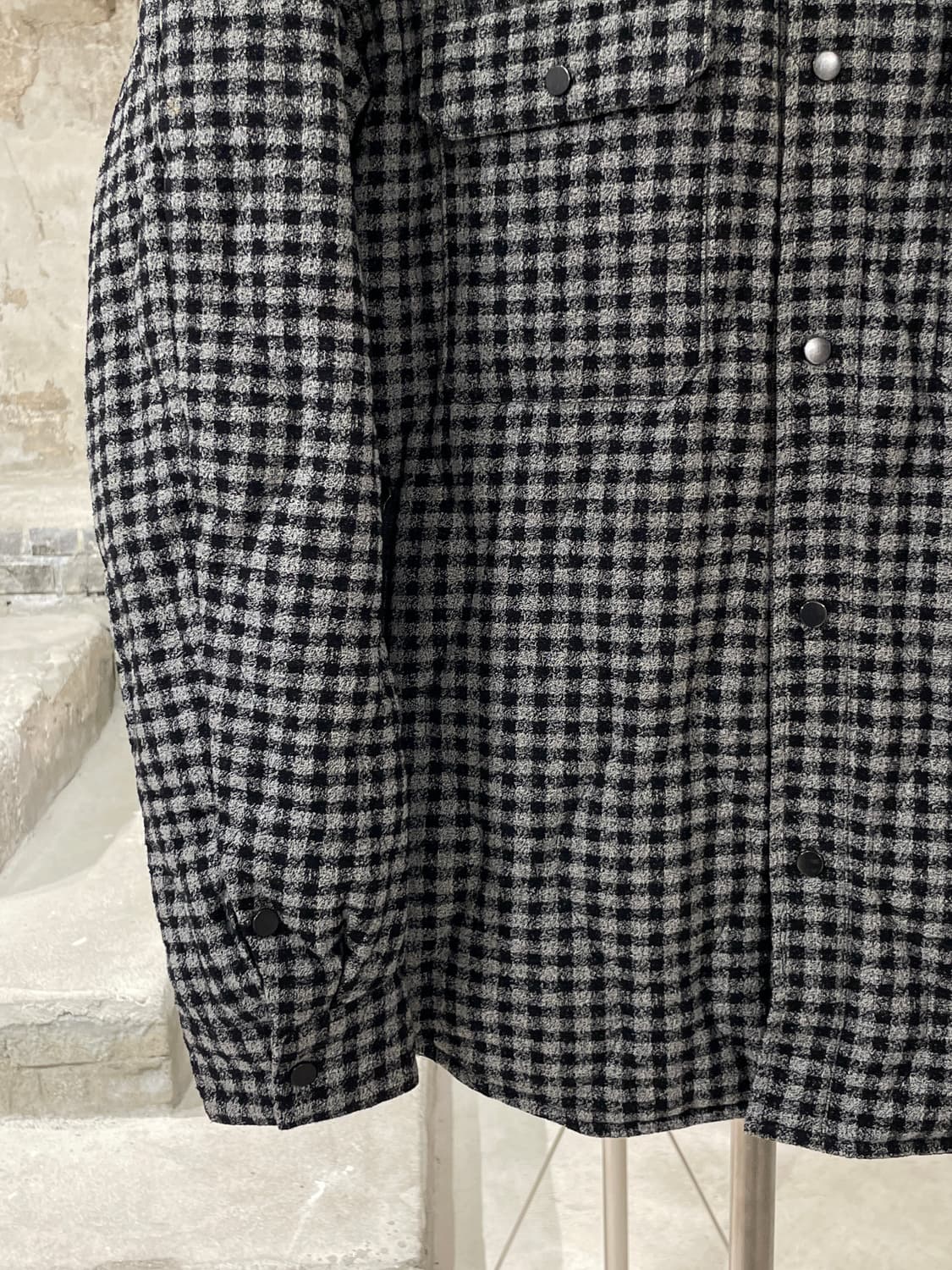 솔리드 옴므 깅엄 체크 구스 다운 셔츠 상품이미지4