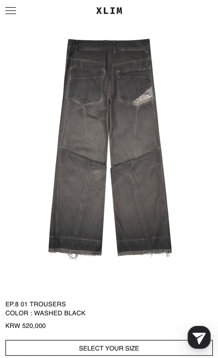 Xlim ep.08 01 트라우저 블랙 상품이미지2