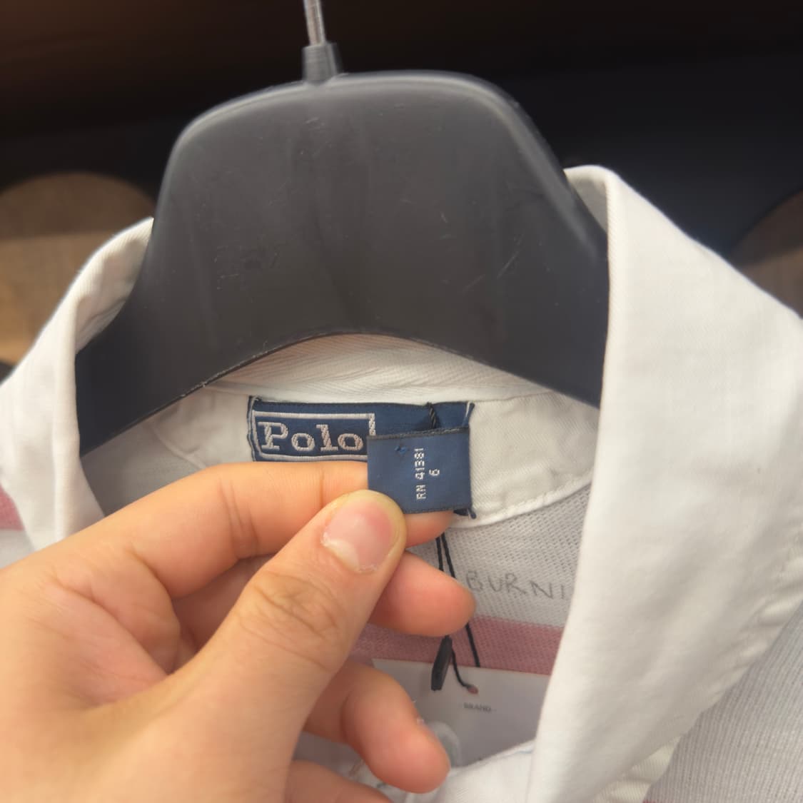 90s 폴로 랄프로렌 RLFC 와펜 로고 타이다이 핑크 워싱 럭비티 셔츠 상품이미지6