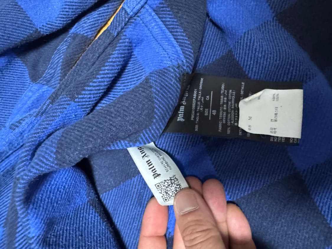 팜엔젤스 블루 플란넬 셔츠 자켓 M 상품이미지3