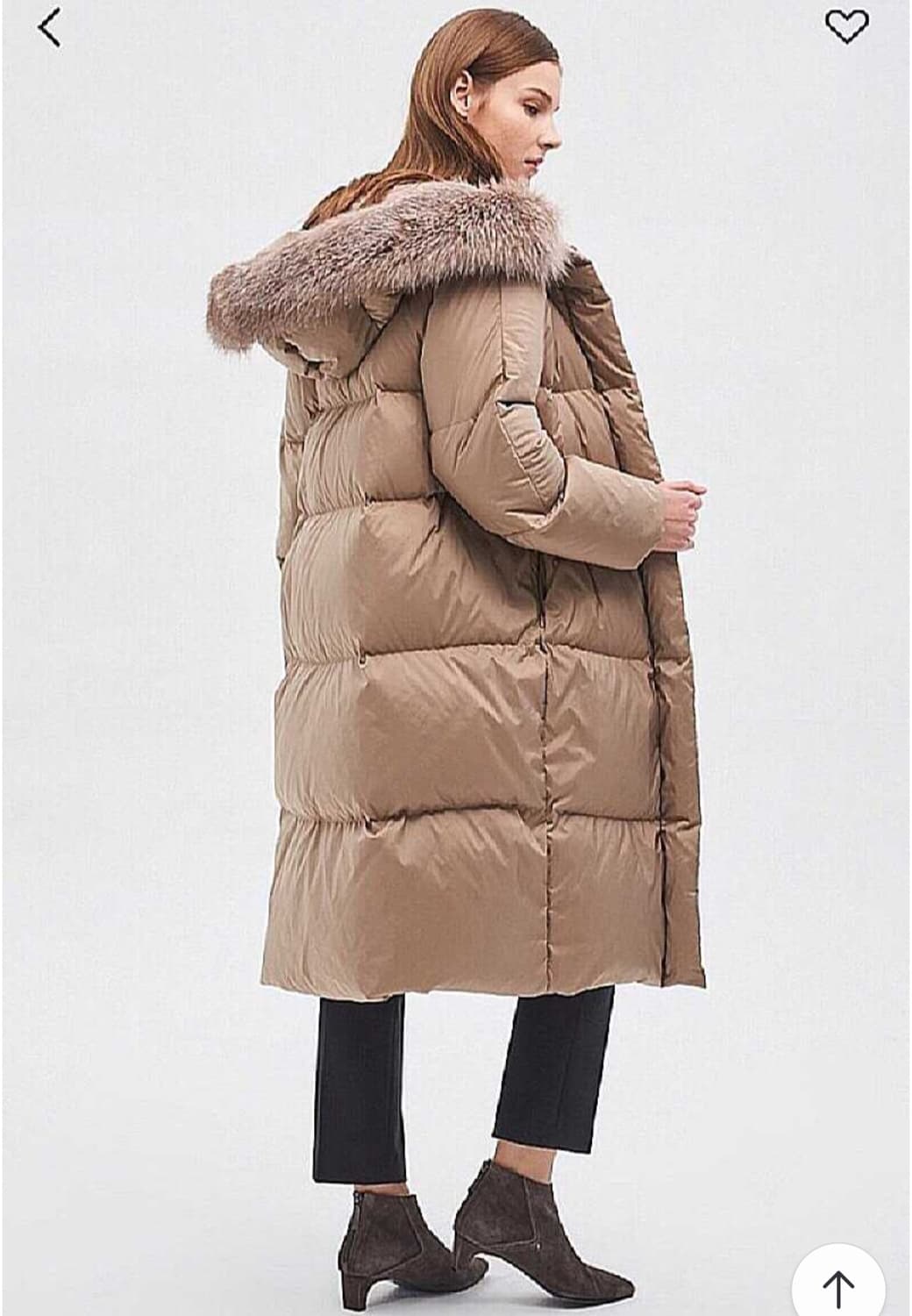 (베이지색상 판매)마인 폭스후드퍼 구스다운 패딩 44~55사이즈 상품이미지4