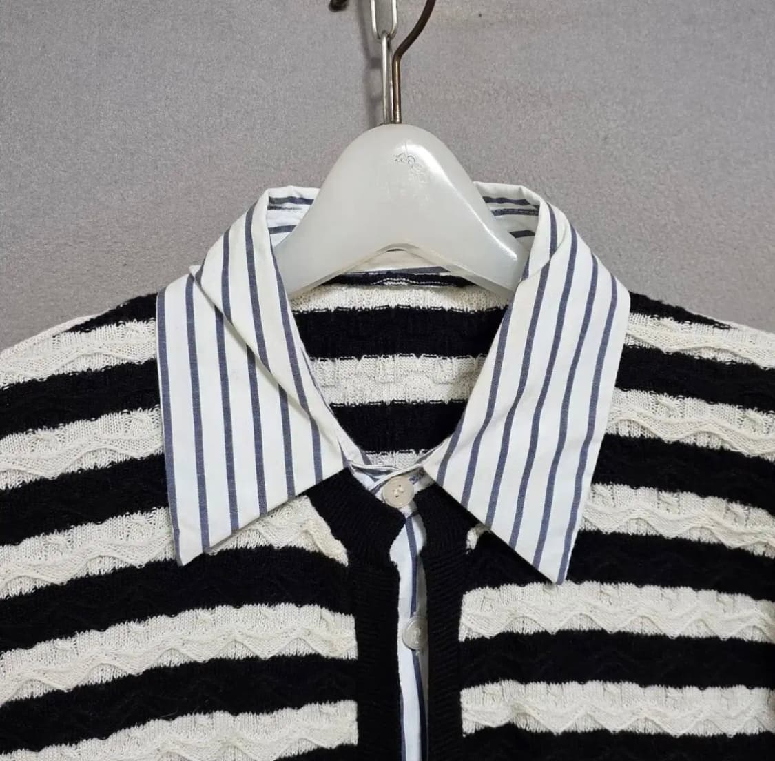 니트배색셔츠 상품이미지6