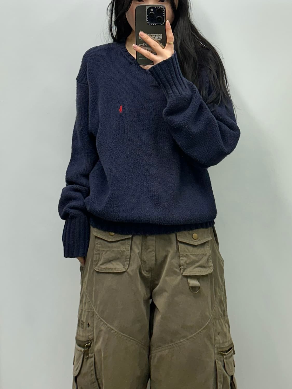 폴로 랄프로렌 네이비 라운드 니트 상품이미지1