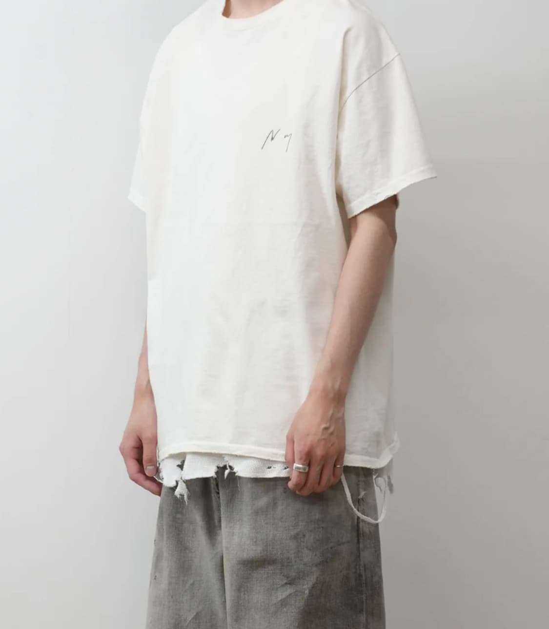 [OS] 안셀름 EMBROIDERY DYED T-SHIRT(WHITE) 상품이미지2