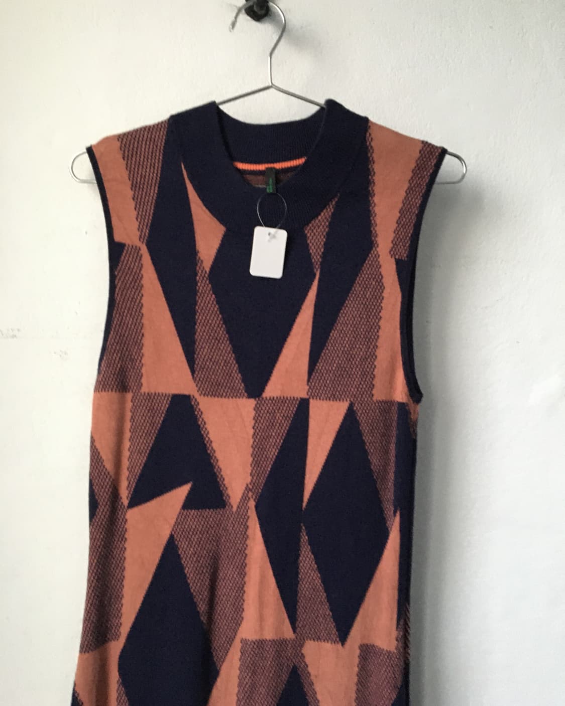 Benetton pattern knit onepiece 상품이미지4