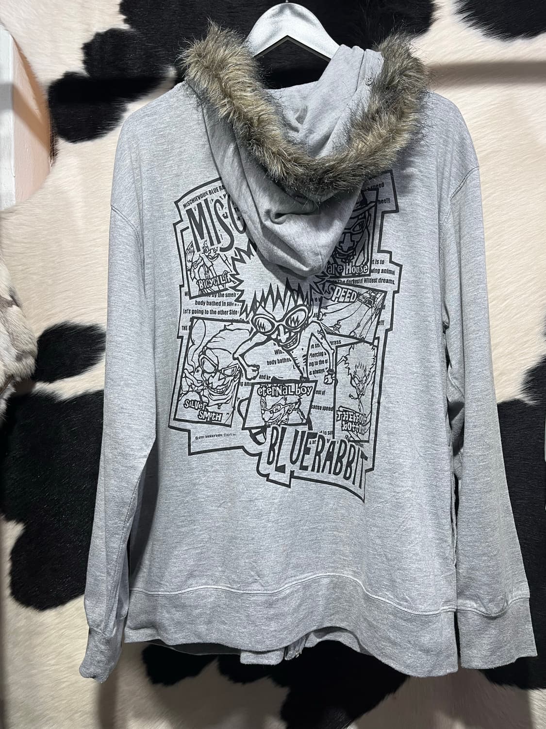 프린팅 퍼 후드집업 상품이미지6