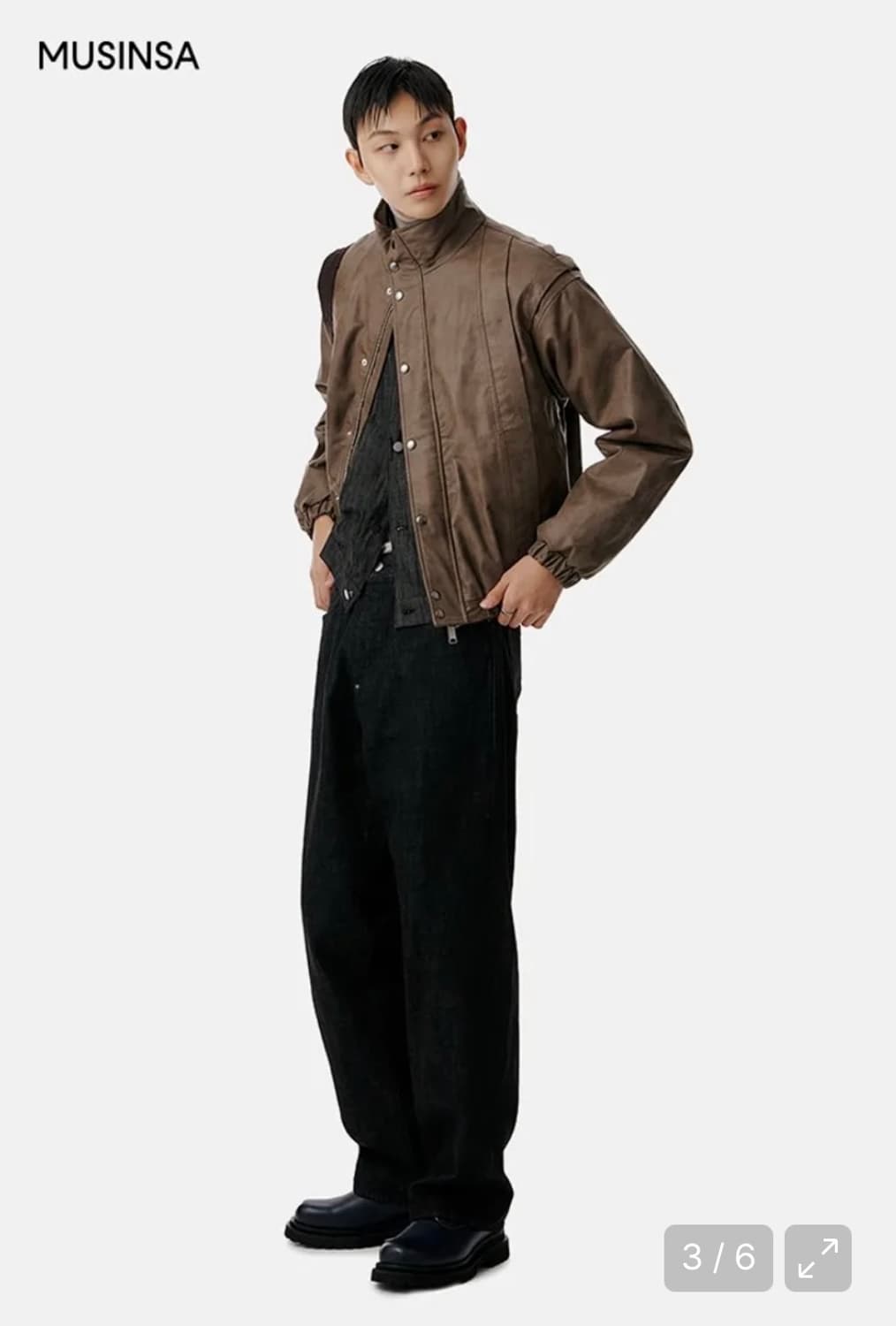 비슬로우 비건레더 자켓 상품이미지1