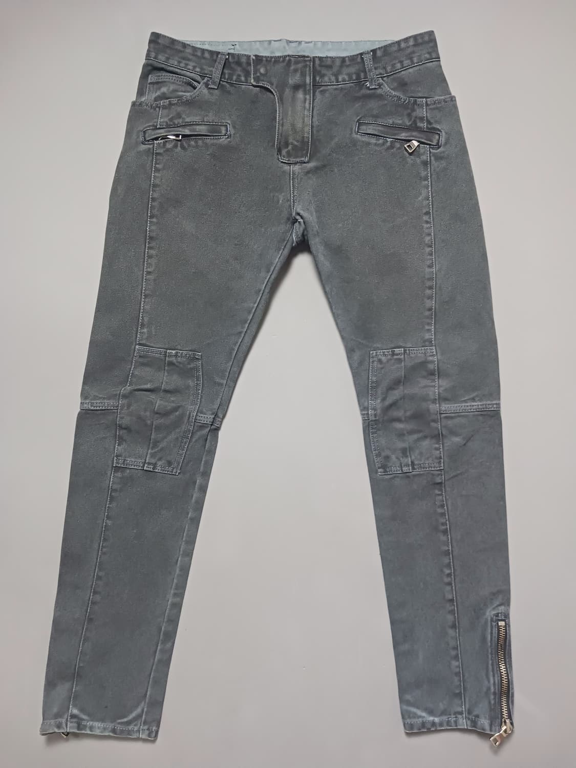 [32] 발망 블랙워싱 바이커진 청바지 상품이미지1