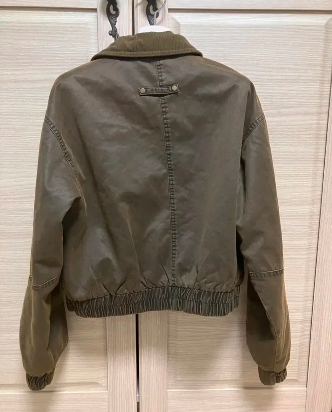 자라 봄버 왁스점퍼 콤비 자켓 상품이미지5