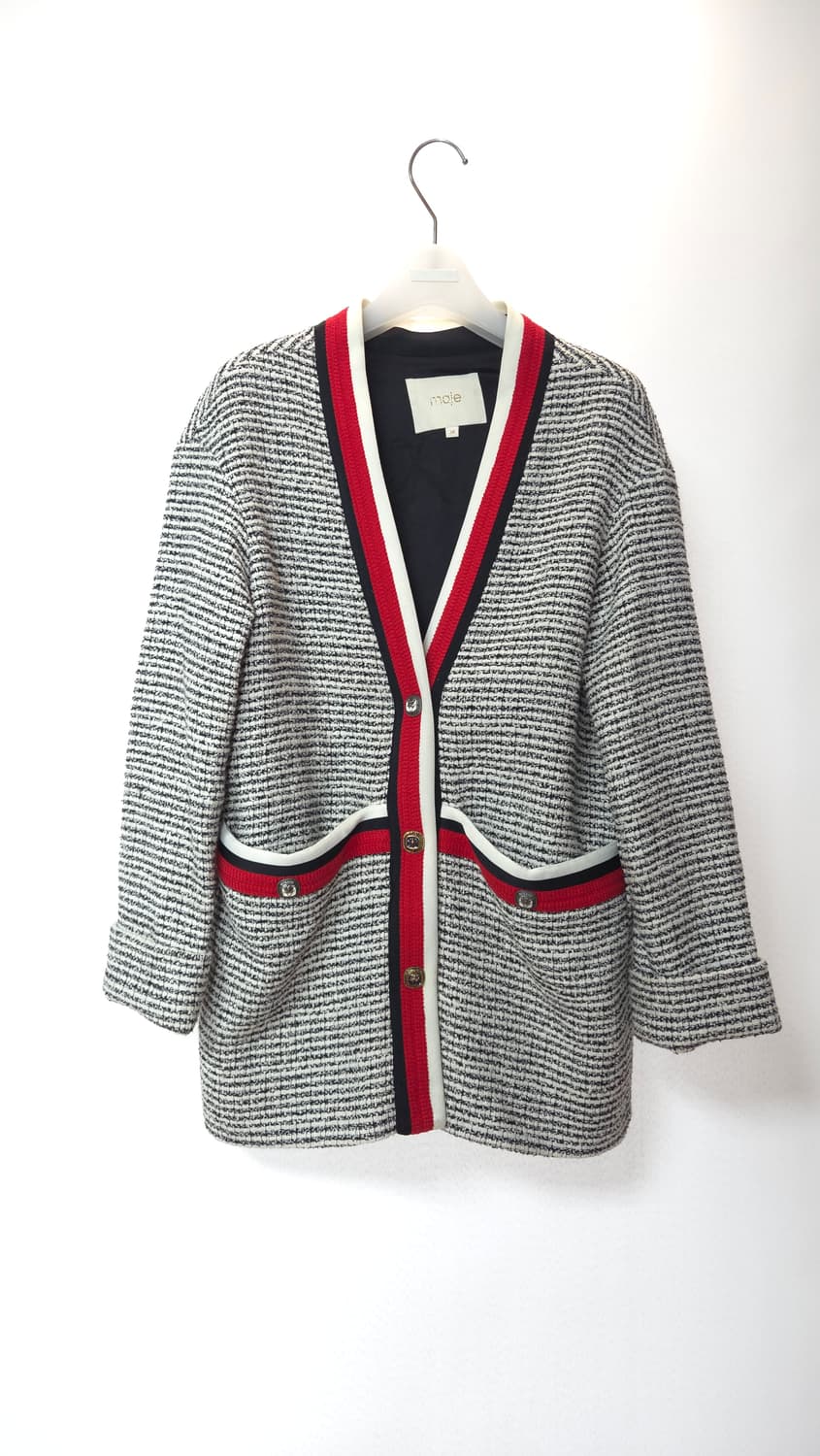 마쥬 루즈핏 글리터 트위드 자켓 가디건 38 사이즈 상품이미지3