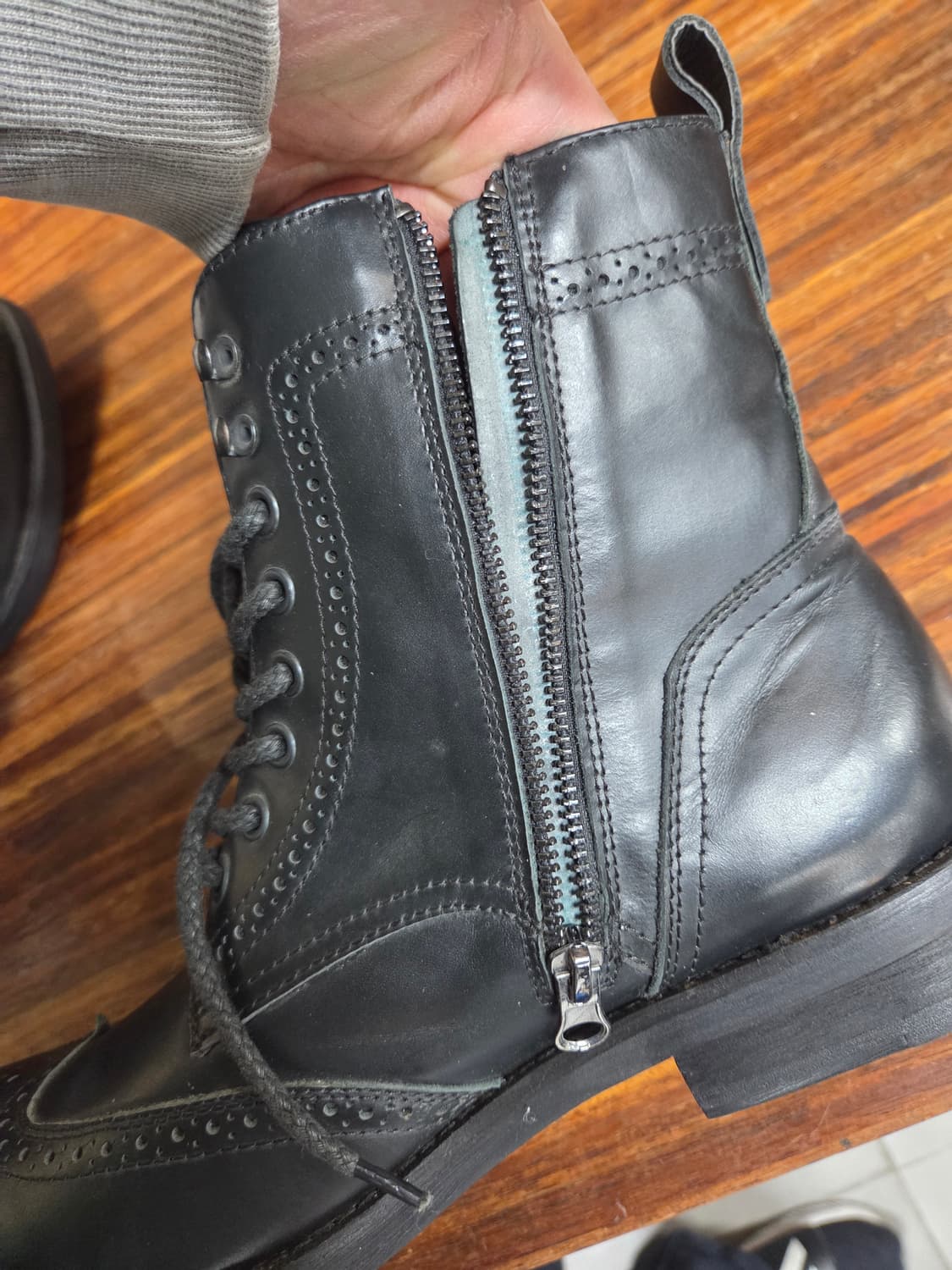 빈티지 bak 윙팁 가죽 워커 부츠 265 상품이미지9