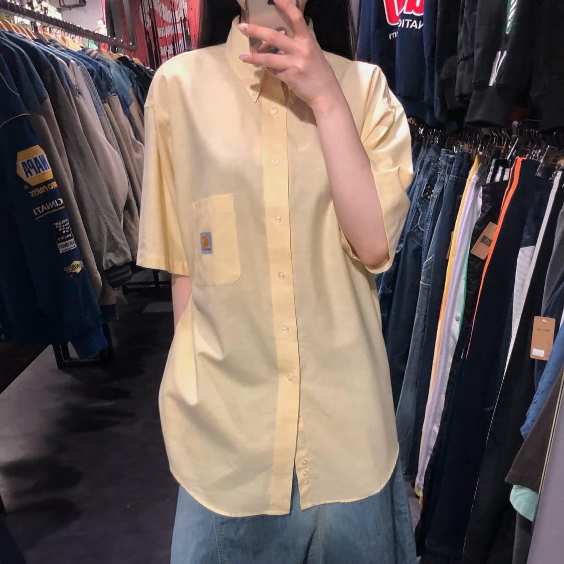 [IM] Carhartt 칼하트 반팔 셔츠 옐로우 상품이미지4