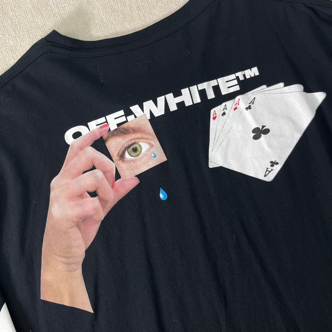 105 오프화이트 랜드카드 롱슬리브 티셔츠 상품이미지5