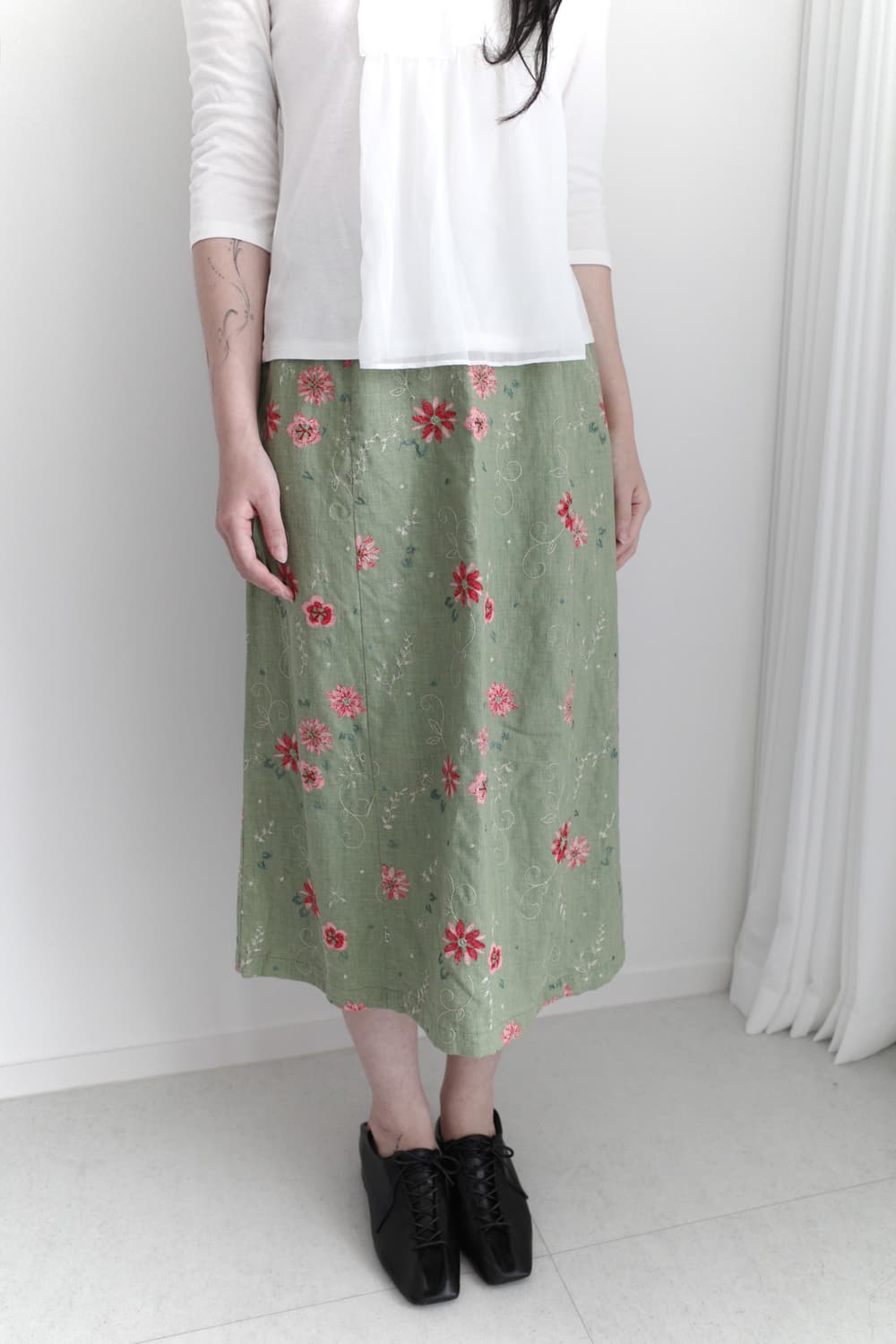 laura ashley) flower skirt  상품이미지5