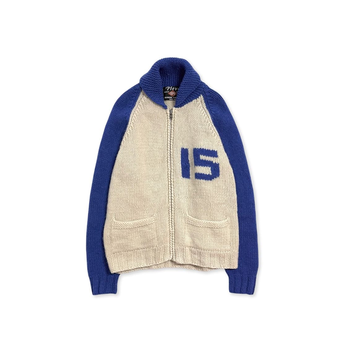 PLEVO 빈티지 헤비울 코위찬 니트 상품이미지1