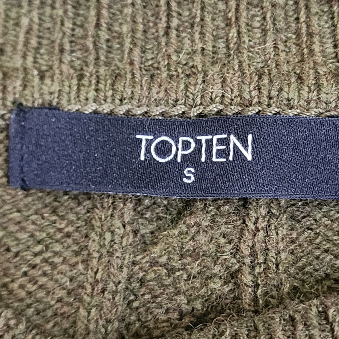[S] TOPTEN 울 케이블 니트 (카키 브라운) 상품이미지4