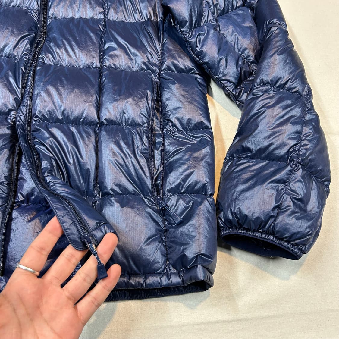 XL) 몽벨 수페리어 구스다운 경량 패딩 자켓 네이비 상품이미지3