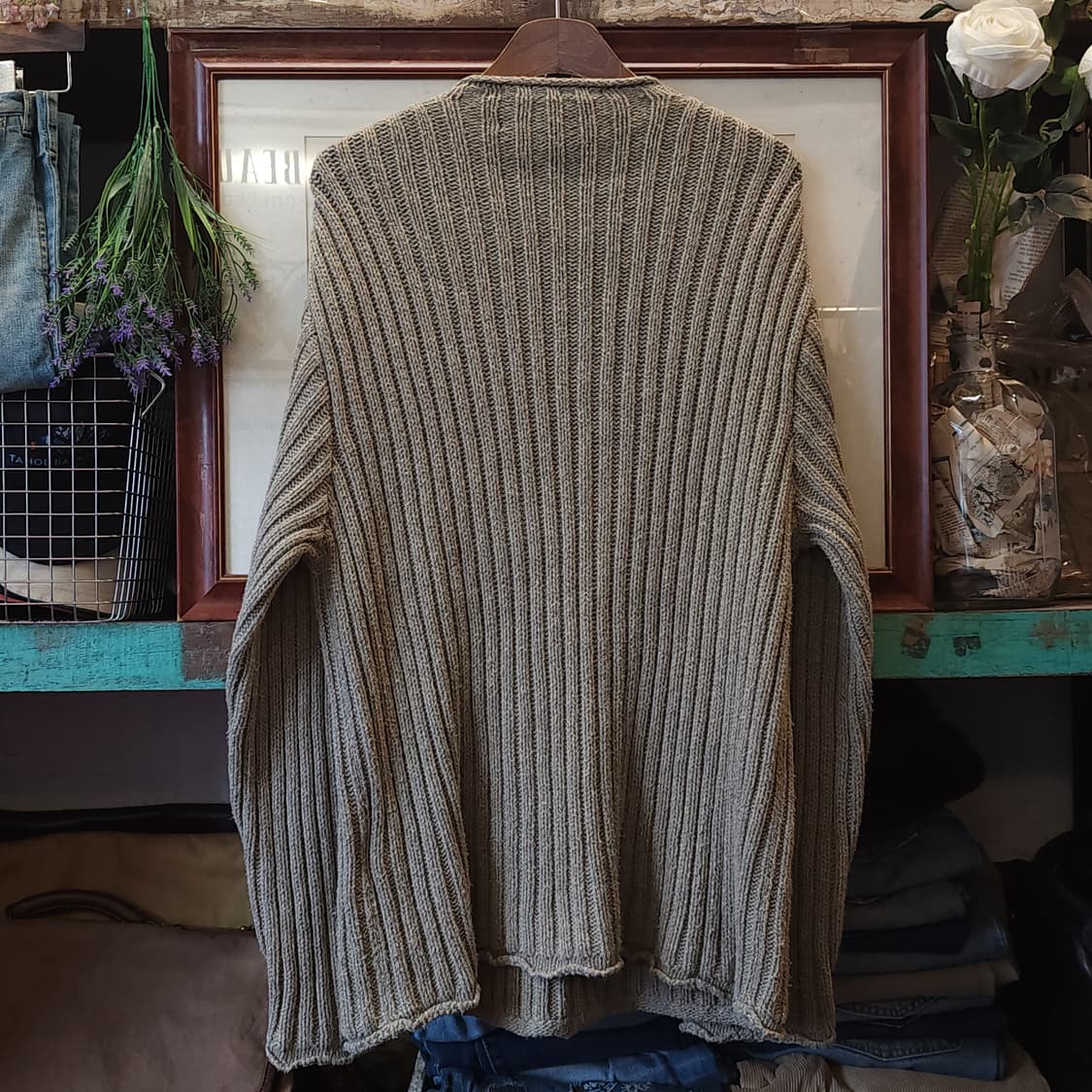 90s 폴로 스포츠 코튼 니트 골지 스웨터 105 빅사이즈 상품이미지3