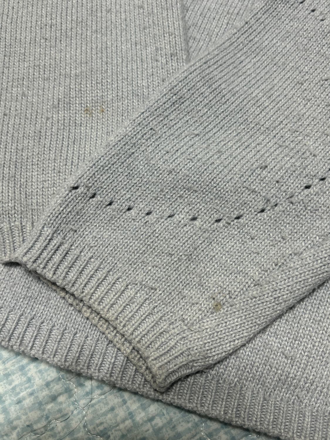 [1] 월스와일무브먼트 리버스 서클 크루넥 니트(페일블루) 상품이미지3