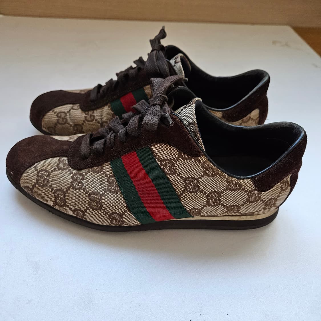 구찌 자가드 스웨이드 스니커즈 37(240) 상품이미지3