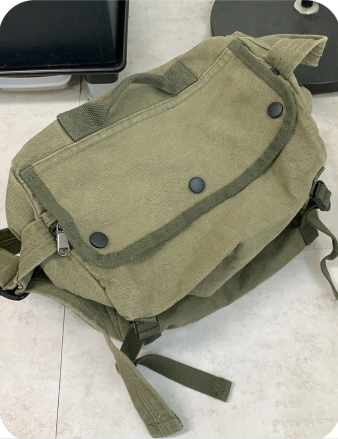 카키 빈티지 크로스백 가방 상품이미지3