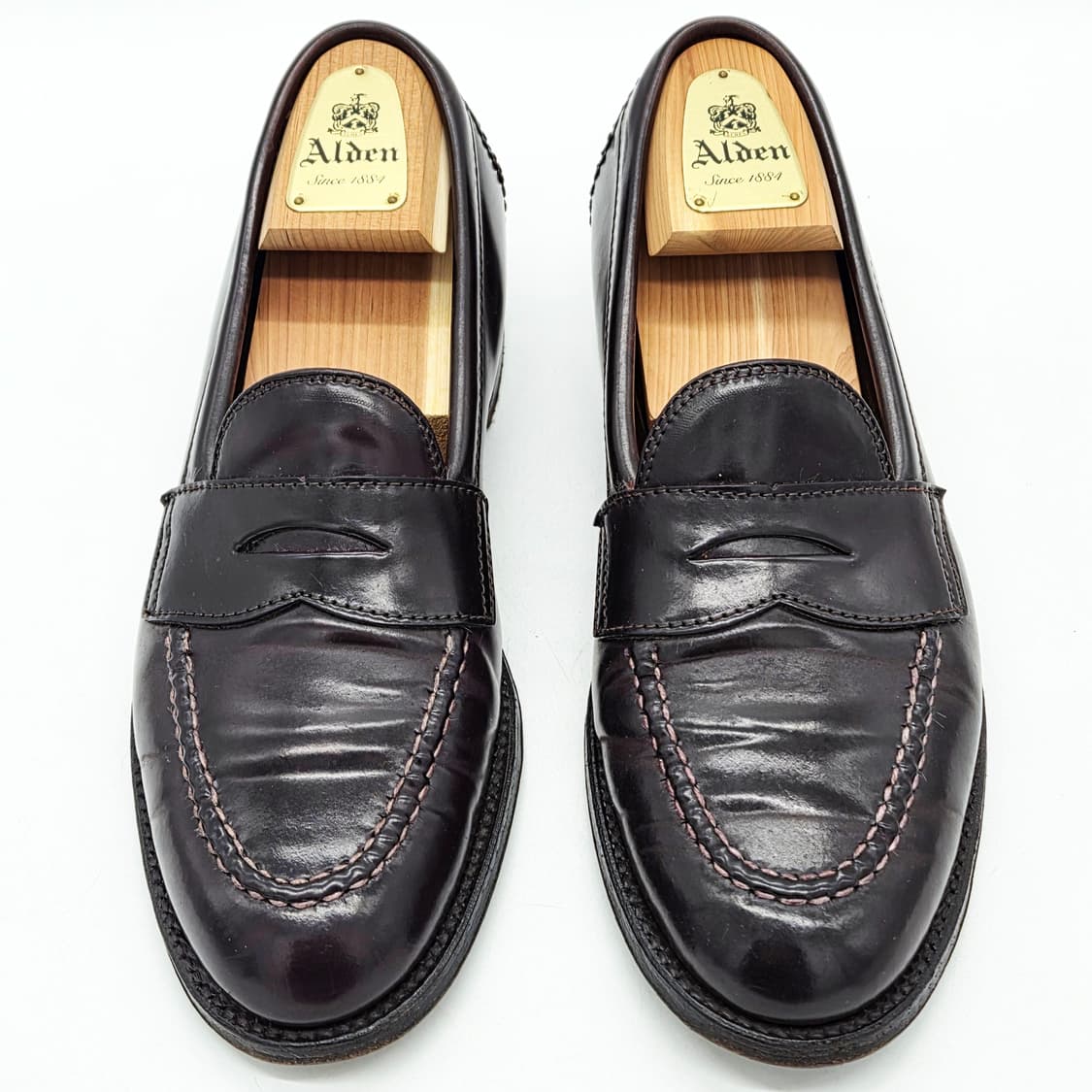 Alden 알든 A1202 쉘 코도반 페니로퍼 버건디 (7 1/2 D) 상품이미지5