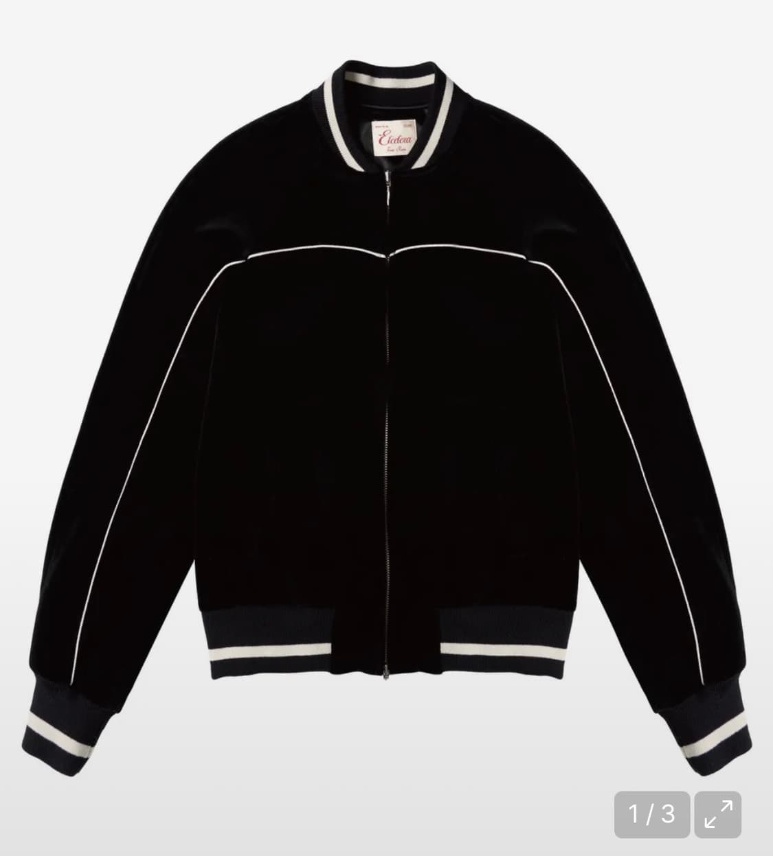 ETCE - VELOUR RAGLAN JACKET (BLACK) 상품이미지1